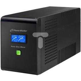 UPS POWERWALKER LINE-INTERACTIVE 1500VA 4x230V PL, czysta sinusoida RJ11/45 IN/OUT, USB, LCD VI 1500 PSW/FR