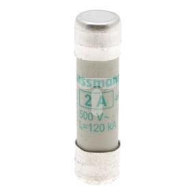Wkładka bezpiecznikowa cylindryczna 10x38mm 2A aM 500V C10M2