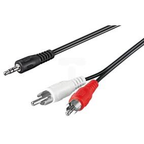 Przewód adapter Jack 3,5mm - 2x RCA 5m 50195