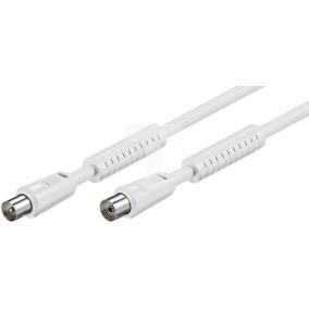 Przewód antenowy IEC 7,5m biały 50726