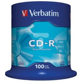 Płyta CD-R VERBATIM 700MB x52 EXTRA PROT /CAKE 100szt./