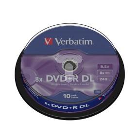 Płyta DVD+R VERBATIM 8,5GB DOUBLE LAYER x8 MATT SILVER /CAKE 10szt./