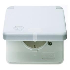 Gniazdo SCHUKO z pokrywą komplet  śnieżnobiały  podtynkowe IP44     421109