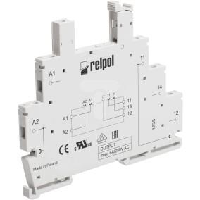 Gniazdo do przekaźnika RM699BV wejście 42V AC/DC szerokość 6,2mm PI6W-1P-42VAC-DC szare CE 858585