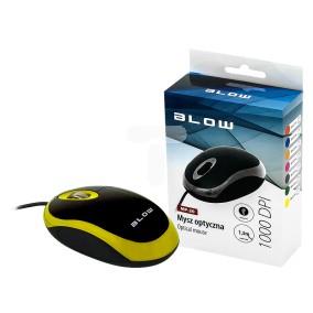 Mysz optyczna BLOW MP-20 USB żółta 84-017#