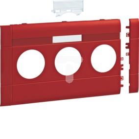 Maskownica z polem opisowym 3-krotna ABS bezhalogenowe (HFR) czerwona 120MM GB120313020