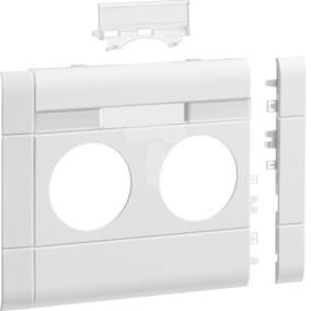 Maskownica z polem opisowym 2-krotna ABS bezhalogenowe (HFR) biała 120MM GB120219010