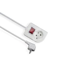 Przedłużacz z wyłącznikiem CLASSIC 1-gniazdo z/u 2m /OMY 3x1/ PSN-102W