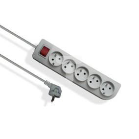 Przedłużacz z wyłącznikiem CLASSIC 5-gniazd z/u 3m /OMY 3x1/ szary PSN-503W-9