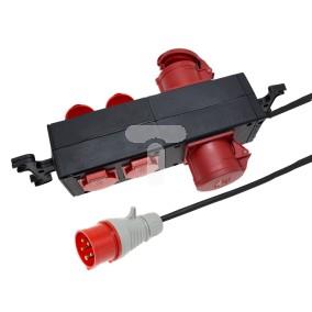 Przedłużacz warsztatowy 4-gniazda z/u + 2x16A/5P/400V 3m /H07RN-F 3x1,5/ PWG-111133-3