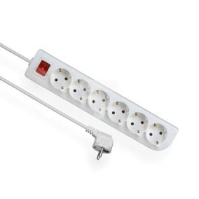 Przedłużacz z wyłącznikiem 6-gniazd z/u SCHUKO 1,5m /OMY 3x1/ PSCH-601,5W