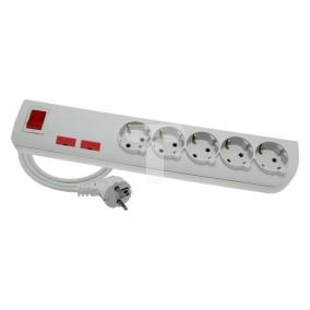 Przedłużacz przeciwprzepięciowy 5-gniazd z/u SCHUKO 1,5m biały PSFCH2-501