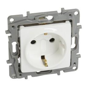 NILOE Gniazdo pojedyncze SCHUKO 16 A 250 V z przesłonami białe 764529