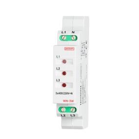 Wskaźnik napięcia LED 3-fazowy 3x400V AC TH35 WN-3N