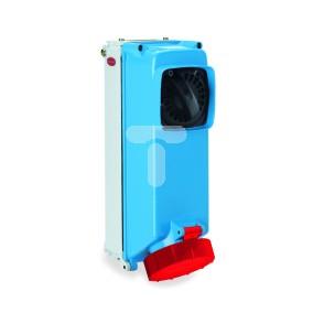 Gniazdo stałe z wyłącznikiem i blokadą Aluminium 32A 2P+E 200-250V 50-60HZ 6H IP67 P460226