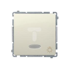 Simon Basic Przycisk światło z podświetleniem na 24V 10AX 24 V beż BMS1L24V.01/12