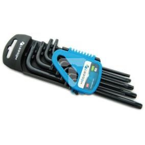 Klucze TORX długie stal S2 9 elementów HT1W816