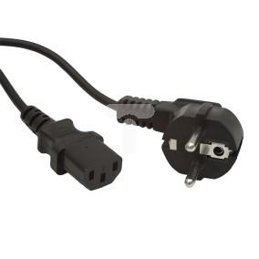 Kabel zasilający CEE 7/7 - IEC 320 C13 3m VDE czarny CA-C13C-11CC-0030-BK