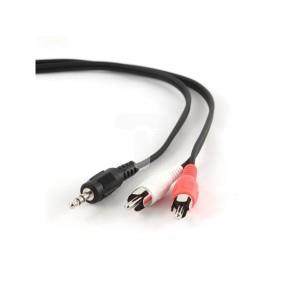 Kabel minijack (M) - 2xRCA (2xCinch) (M) 1,5m CA-MJRC-10CC-0015-BK