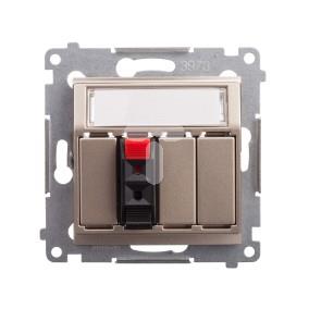 Simon 54 Gniazdo głośnikowe pojedyncze złoty mat DGL31.01/44 WMDG-01000x-044