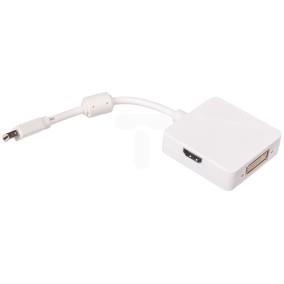 Kabel adapter miniDisplayPort 1.1a Typ miniDP/DP+HDMI+DVI-D, M/Ż biały 0,2m