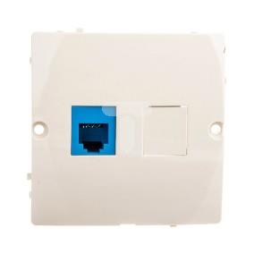 Simon Basic Gniazdo telefoniczne pojedyncze RJ12 beżowe BMT1.02/12 WMUT-0010x2-9011