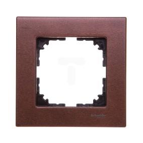 Merten System M Ramka pojedyncza drewno orzech włoski MTN4051-3473