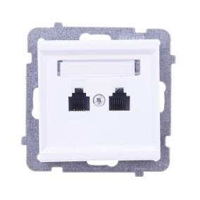 SONATA Gniazdo telefoniczne podwójne RJ11 równoległe białe GPT-2RR/m/00
