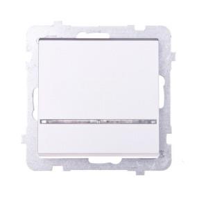 SONATA Łącznik kontrolny 16AX srebro mat IP20 ŁP-12RS/m/38
