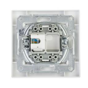 ASFORA Gniazdo komputerowe pojedyncze RJ45 kat.5e białe EPH4300121