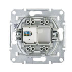 ASFORA Gniazdo komputerowe pojedyncze RJ45 kat.5e bez ramki białe EPH4300721