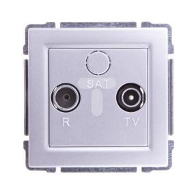KOS66 Gniazdo antenowe RTV przelotowe aluminium 664074