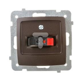KARO Gniazdo głośnikowe pojedyncze czekoladowy metalik GG-1S/m/40