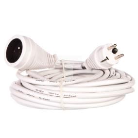 Kabel przedłużajacy (przedłużacz) 10m biały 1x230V H05VV-F3G1,5 1168464