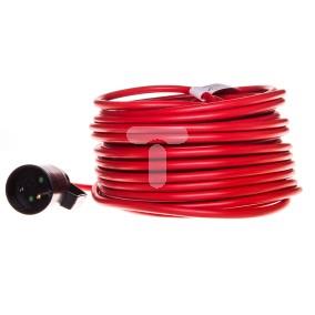 Kabel przedłużający (przedłużacz) 25m czerwony 1x230V H05VV-F 3G1,5 1167474