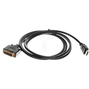 Kabel adapter HDMI Highspeed 1.3 Typ HDMI A/DVI-D(18+1), M/M czarny 2m AK-330300-020-S