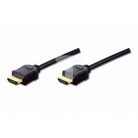 Kabel połączeniowy HDMI Highspeed 1.4 z Eth. GOLD Typ HDMI A/HDMI A, M/M czarny 2m AK-330114-020-S