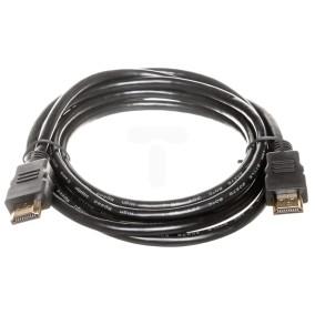 Kabel połączeniowy HDMI Highspeed 2.0 z Eth. GOLD Typ HDMI A/HDMI A, M/M czarny 2m AK-330107-020-S