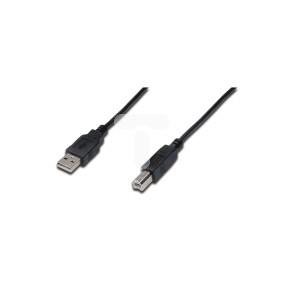 Kabel połączeniowy USB 2.0 Typ USB A/USB B, M/M czarny 3m AK-300102-030-S