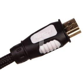 Kabel HDMI A - HDMI A Full HD 1080p 1,5m pozłacane wtyki nylonowy oplot czarny ECO 2333003010 SL0301