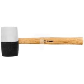 Młotek gumowy 680g śr. 63mm czarno-biała guma trzonek drewniany 02A355