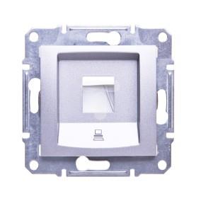 Sedna Płytka do gniazda komputerowego pojedynczego RJ45 kat.5e UTP aluminium SDN4300360