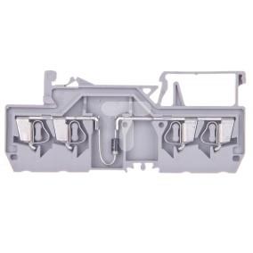 Złączka szynowa 4-przewodowa z diodą 1N4007 2,5mm2 szara 280-815/281-410 