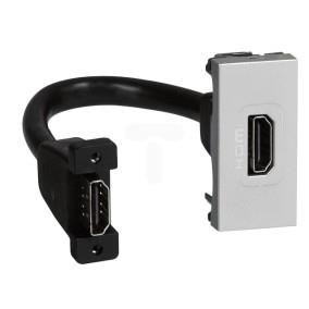 MOSAIC Gniazdo HDMI typu A z przewodem aluminium 079378