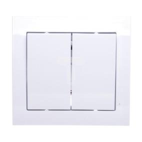 KIER Łącznik schodowy + jednobiegunowy biały ŁP-9W/00