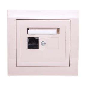 KIER Gniazdo komputerowe pojedyncze RJ45 kat.5e beżowe GPK-1W/K/01