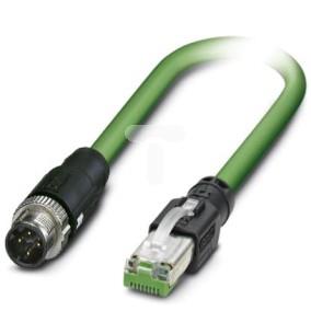 Kabel sieciowy PROFINET CAT5 4-piny zielony wtyk prosty M12 5m NBC-MSD/ 5,0-93B/R4AC SCO 1407501