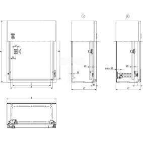 Drzwi wewnętrzne dla obudowy Spacial WM,wys.1200xW800 stal, RAL7035,reg. głębokość NSYPIN128