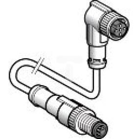 Kabel łączący męski M12, 4-pin. prosty, żeń. M-12, 4-pin. kątowy, dł. 1m XZCR1512041C1