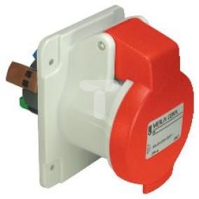Gniazdo przemysłowe, proste, 16A, 3p+N+E, 380...415 V AC, IP 44 PKY16G435